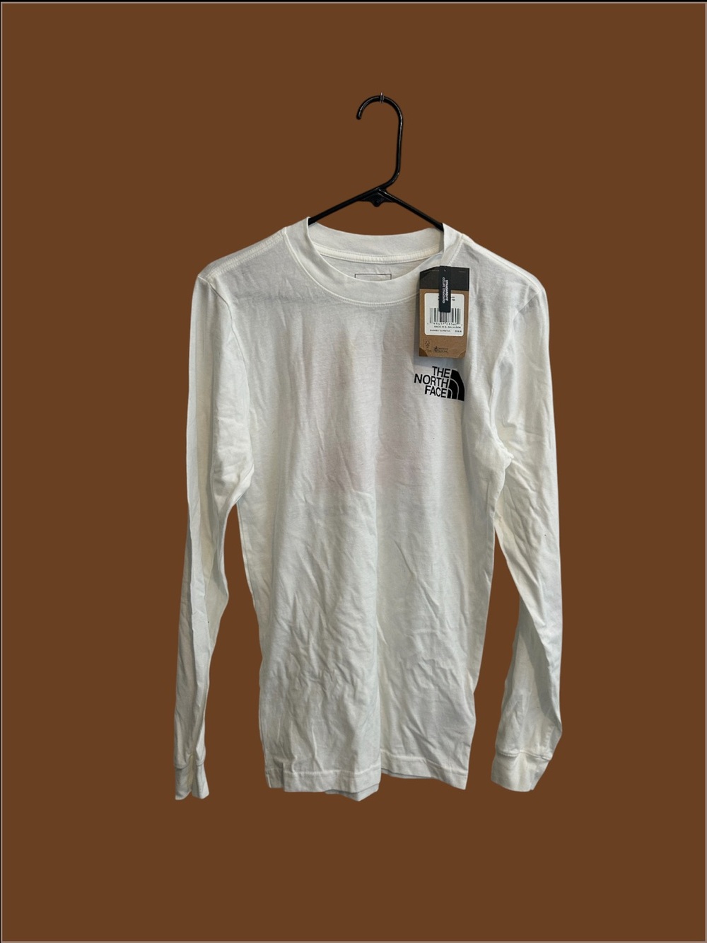 The North Face White Long-Sleeve Logo Tee